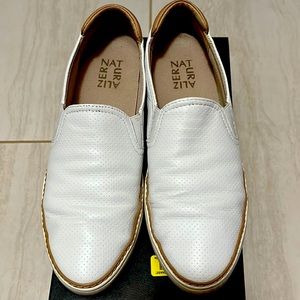 Naturalized leather slip on shoe/sneaker
